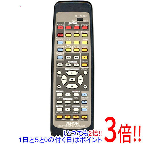 【中古】DENON オーディオリモコン RC-875