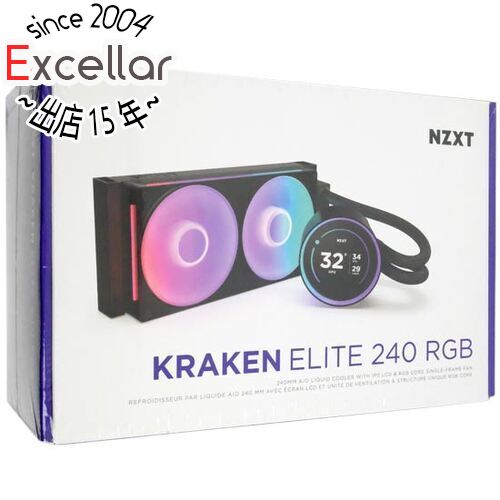 【いつでも2倍！5.0のつく日、18日は3倍！】NZXT 簡易水冷CPUクーラー Kraken Elite 240 RGB RL-KR24E-B2 ブラック