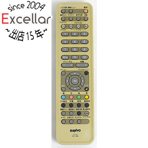 Rakuten - 【いつでも2倍！1日と5.0のつく日、18日は3倍！】【中古】SANYO製 テレビリモコン RC-494