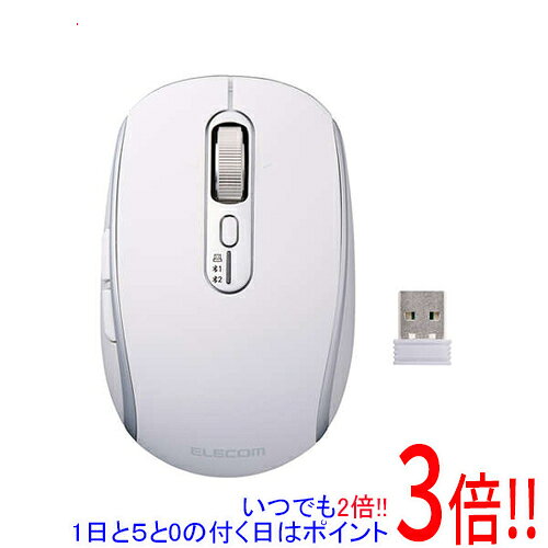 【いつでも2倍！1日と5.0のつく日、18日は3倍！】ELECOM Precisionist USB無線/Bluetoothマウスチルト付8ボタンMサイズ M-PN10MBMSWH ホワイト