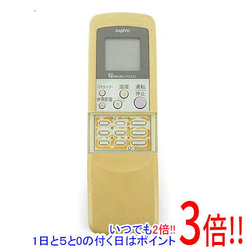 【いつでも2倍！1日と5.0のつく日、18日は3倍！】【中古】SANYO製 エアコンリモコン RCS-VR6B ボタンパネルなし