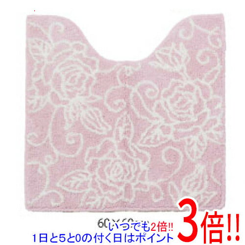 Rakuten - 【いつでも2倍！1日と5.0のつく日、18日は3倍！】【新品(開封のみ)】 センコー トイレマット ローズ柄 エレガントなトイレシリーズ クリアローズ2 約60×60cm 87838 ライトピンク