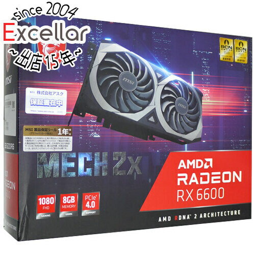 【いつでも2倍！5．0のつく日は3倍！1日も18日も3倍！】【中古】MSI製グラボ Radeon RX 6600 MECH 2X 8G PCIExp 8GB 元箱あり