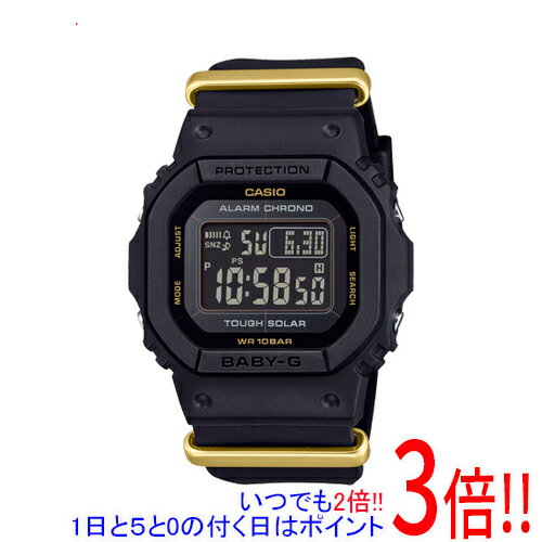 商品名CASIO 腕時計 Baby-G BGD-S565ZE-1JR商品状態 新品 商品説明 カシオウオッチ50周年記念モデルです。テーマは「0から1を生み出すものづくりの精神」。 BABY-Gのベースモデルは華奢な手元にフィットする小型のソーラーモデルです。黒とゴールドで統一したカラーで新たな価値を生む「はじまりの灯火」をイメージし、また太陽光や蛍光灯の光でも駆動するタフソーラーを搭載しているほか、リサイクル素材のスペシャルパッケージを採用するなど、環境に配慮したモデルに仕上げています。 商品名 Baby-G 型番 BGD-S565ZE-1JR 仕様 ケースサイズ（縦×横×厚さ） 42.1 × 37.9 × 11.3 mm 質量 33 g ケース・ベゼル材質 樹脂／樹脂（バイオマスプラスチック） バンド 樹脂バンド（バイオマスプラスチック） 構造 耐衝撃構造（ショックレジスト） 防水性 10気圧防水 使用電源・電池寿命 タフソーラー（ソーラー充電システム） メーカー名 カシオ 備考 ※お買い上げ時に組み込まれている電池はモニター用となり、工場出荷時点に時計の機能や性能をチェックする為に組み込まれているものとなります。 その為、お客様のご使用時に電池切れがあった場合でも当店では保証対象外となります。 その他 ※商品の画像はイメージです。 その他たくさんの魅力ある商品を出品しております。ぜひ、見て行ってください。 ※返品についてはこちらをご覧ください。　