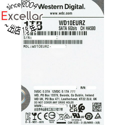 Western Digital製HDD WD10EURZ 1TB SATA600