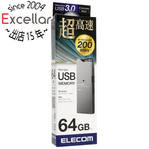 ył2{I5D0̂3{I1183{IzELECOM USB3.0ΉUSB MF-DAU3064GBK 64GB ubN