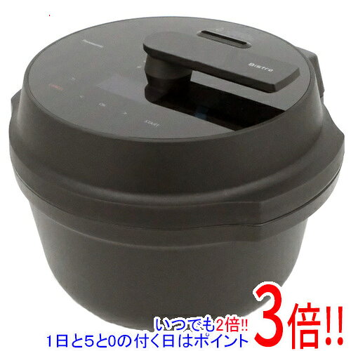商品名【新品訳あり】 Panasonic 自動調理鍋 オートクッカー ビストロ NF-AC1000-K ブラック 梱包材なし商品状態新品未使用品です。開封のみ行われております。（訳あり理由）※梱包材が欠品しております。あらかじめご了承ください。型番 NF-AC1000-K [ブラック]仕様[基本仕様]容量：2.4 L内鍋取り外し：○最大保温時間：12時間最大予約時間：15時間[調理機能]無水調理：○スロー調理機能：○かきまぜ機能：○蒸し調理：○炊飯機能：○[操作機能]スマートフォンアプリ対応：○内蔵レシピ数：本体搭載自動メニュー25メニュー(アプリで追加・入替可能)[電源]電源：交流100V 50-60Hz電源コード：1m消費電力：1290W[サイズ・重量]幅x高さx奥行：333x260x336 mm重量：8.2 kgその他※掲載画像は代表画像です。実際の商品と細部が異なる場合がございますので、商品状態につきましては表記の内容をご確認ください。※返品についてはこちらをご覧ください。　