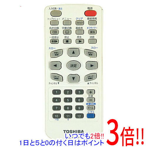 【いつでも2倍！1日と5.0のつく日、18日は3倍！】【中古】TOSHIBA製 ポータブルDVDプレーヤー用リモコン SE-R0400