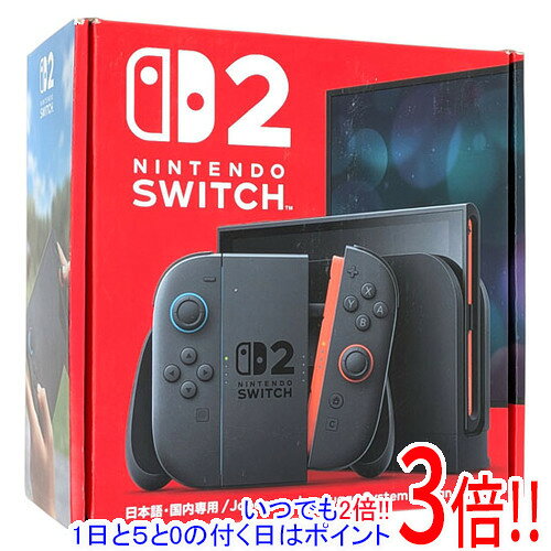 商品名【中古】任天堂 Nintendo Switch 2 BEE-S-KB6CA ドックカバーなし・外箱いたみ 元箱あり商品状態動作確認済みの中古品です。※中古品のため、使用感や傷、汚れ等がございます。外箱に破れや潰れ、汚れなどのダメージがあります。※ドックの裏部分のカバーはありません。型番BEE-S-KB6CA仕様[スペック]タイプ：据え置き/携帯ゲーム機ストレージ容量：256GB入出力端子：USB Type-C端子 x2/3.5mmの4極ステレオミニプラグ×1/microSD Expressメモリーカードx1ディスプレイサイズ：7.9インチオンライン対応：○HDR対応：○4K対応：○[サイズ・重量]サイズ：縦116mm×横272mm×厚さ13.9mm(Joy-Con取り付け時)※最大の厚さは30.7mm重量：約401g(Joy-Con 2 取り付け時:約534g)[カラー]カラー：グレー系付属品※画像に写っているものがすべてです。ご確認のうえご検討ください。その他※掲載画像は代表画像です。実際の商品と細部が異なる場合がございますので、商品状態につきましては表記の内容をご確認ください。※返品についてはこちらをご覧ください。　