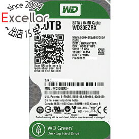 【中古】Western Digital製HDD WD30EZRX 3TB SATA600 6000〜7000時間以内