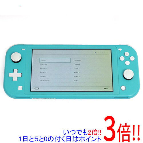商品名【中古】任天堂 Nintendo Switch Lite(ニンテンドースイッチ ライト) HDH-S-BAZAA ターコイズ 本体のみ 本体・液晶画面いたみ商品状態動作確認済みの中古品です。※液晶画面に傷、日焼けが見られます。※スティックのゴムにべたつきがあり、本体に割れ・キズ・汚れなどの傷みが見られます。※中古品ですので、傷、汚れ等がございます。ご理解の上、ご検討お願いします。商品説明小さく、軽く、持ち運びやすい。携帯専用のNintendo Switch。「Nintendo Switch Lite」は、「Nintendo Switch」の新しい仲間で、コントローラーを本体と一体化させることで、小さく、軽く、持ち運びやすくなった、携帯専用のゲーム機です。 携帯専用なので、テレビに画面を出力して遊ぶことはできませんが、Nintendo Switchの携帯モードでプレイできるすべての「Nintendo Switch(※)」ソフトがお楽しみいただけます。※「携帯モード」に対応したソフトでも、Joy-Conの機能(HD振動、モーションIRカメラ、Joy-Con内蔵のモーションセンサー)を利用するソフトは、Joy-Conをお持ちでない場合、遊びかたに制限のある場合がございます。商品名Nintendo Switch Lite [ターコイズ]型番HDH-S-BAZAA仕様[スペック]タイプ 携帯ゲーム機ストレージ容量 32GB入出力端子 USB Type-C端子 x1/ヘッドホンマイク端子×1/microSD・microSDHC・microSDXCメモリーカードx1ディスプレイサイズ 5.5インチオンライン対応 ○[サイズ・重量]サイズ 縦91.1mm×横208mm×厚さ13.9mm※最大の厚さは28.4mm重量 約275g[カラー]カラー ターコイズ付属品※ACアダプター等はありません。※本体のみとなります。ご確認後、ご検討お願い致します。その他※掲載画像は代表画像です。実際の商品と細部が異なる場合がございますので、商品状態につきましては表記の内容をご確認ください。※返品についてはこちらをご覧ください。　