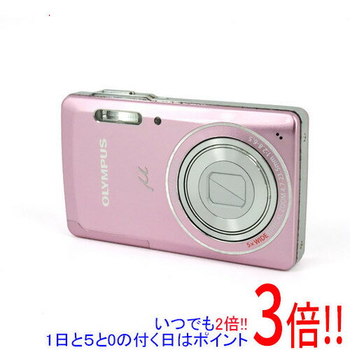 【いつでも2倍！1日と5.0のつく日、18日は3倍！】【中古】OLYMPUS デジカメ μ-5010 ピンク 1400万画素 液晶画面いたみ 本体のみ