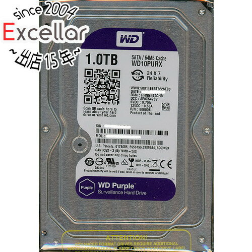 【いつでも2倍！5.0のつく日、18日は3倍！】Western Digital製HDD WD10PURX 1TB SATA600