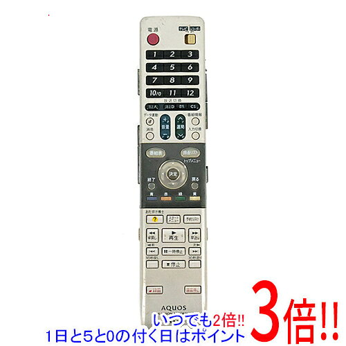 Rakuten - 【いつでも2倍！1日と5.0のつく日、18日は3倍！】【中古】SHARP製 DVDレコーダー用リモコン GA616PA 本体いたみ