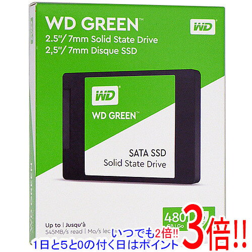 Western Digital製 内蔵SSD 480GB WD Green WDS480G2G0A