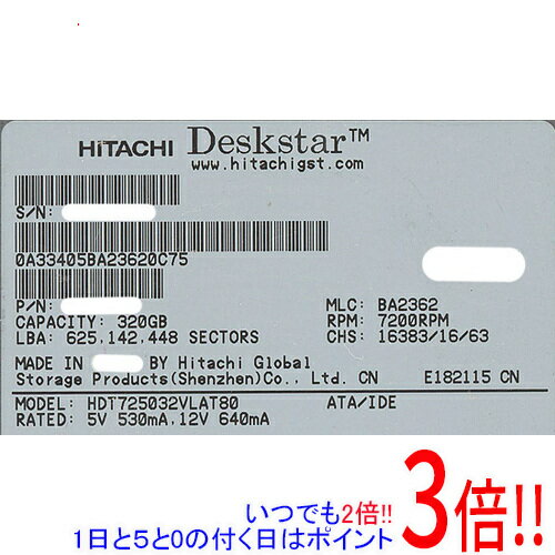 �ڤ��ĤǤ�2�ܡ�1����5.0�ΤĤ�����18����3�ܡ��ۡ���š�HITACHI��HDD HDT725032VLAT80 320G U133 7200 500��10...