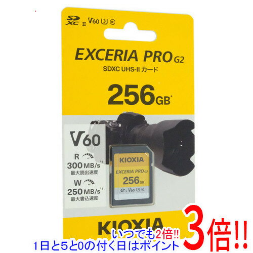 【いつでも2倍！1日と5.0のつく日、18日は3倍！】キオクシア SDXCメモリーカード EXCERIA PRO G2 KSDHU-B256G 256GB