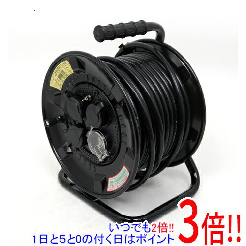 【新品(開封のみ)】 サンピース 防雨型コードリール アース・漏電遮断器付き 30m NPW-EB33-SPB
