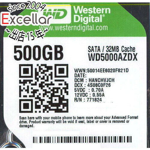 ڤĤǤ2ܡ5.0ΤĤ183ܡWestern DigitalHDD WD5000AZDX 500GB SATA600