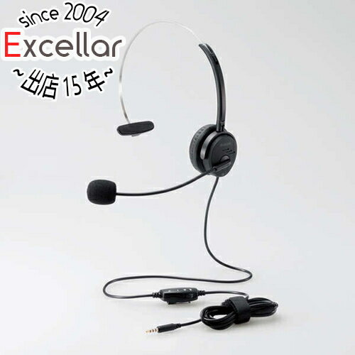 ELECOM 片耳オーバーヘッドタイプ ヘッドセット HS-HP29TBK