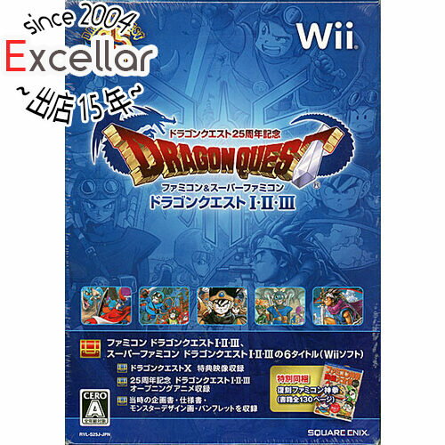 商品名【新品訳あり(開封のみ・箱きず・やぶれ)】 ドラクエ25周年記念 FC＆SFC ドラゴンクエストI・II・III Wii商品状態 内容確認のため開封しただけの新品未使用品です。（パッケージ中身は新品です。）（訳あり理由）※画像はイメージです。 （訳あり理由）※パッケージにへこみ・キズ・日焼けなどの傷みが見られます。(パッケージ内部に影響のあるレベルではございません。)（訳あり理由）※本商品は、製品の性質上、開封後の返品はお受けできませんのでご了承ください。 商品情報 ドラゴンクエスト25周年記念 ファミコン＆スーパーファミコン ドラゴンクエストI・II・III 人気シリーズの原点を当時のまま復刻 「ドラゴンクエスト」シリーズ25周年記念商品、『ドラゴンクエスト25周年記念 ファミコン＆スーパーファミコン ドラゴンクエストI・II・III』が登場!ファンの方々の間でも"ロトの伝説三部作"として知られる『ドラゴンクエスト』『ドラゴンクエストII』『ドラゴンクエストIII』のスーパーファミコン版に、なんとファミコン版まで揃えて当時のまま遊べるよう復刻したWii専用ソフト。さらに本記念商品には、上記6タイトルのゲームが遊べるWiiソフト に加えて、ステキな記念特典を同梱。昔遊んだ時の楽しい思い出と共に、改めてプレイすることで得る新たな発見を体験しよう! 【ゲームディスク内収録】 ・25周年記念ドラゴンクエストI・II・IIIオープニングアニメ ・制作当時の企画書や開発資料の一部が見られる「ドラゴンクエストお宝資料集」 ・「ドラゴンクエストX」特典映像 【同梱物】 ・復刻版攻略本「ファミコン神拳」(書籍全130ページ) ジャンル ロールプレイング 対応機種 Wii プレイ人数 - CERO A (全年齢対象) メーカー スクウェア・エニックス その他 ※商品の画像はイメージです。 その他たくさんの魅力ある商品を出品しております。ぜひ、見て行ってください。 ※返品についてはこちらをご覧ください。※プロダクトコードなどのコード付き商品について 有効期限の記載がない商品は有効期限が終了している場合があります。 有効期限につきましては、メーカーにてご確認ください。　