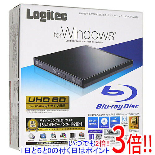 商品名【中古】Logitec ポータブルBlu-rayドライブ LBD-PUD6U3LBK 元箱あり商品状態動作確認済みの中古品です。※中古品のため、使用感や傷、汚れ等がある場合がございます。型番LBD-PUD6U3LBK [ブラック]仕様[基本スペック]設置方式 外付け接続インターフェース USB2.0/USB3.0キャッシュ 4MB [再生可能メディア]BD-R ○ BD-R DL ○ BD-RE ○ BD-RE DL ○ BD-R XL ○ BD-RE XL ○ Ultra HD Blu-ray ○ BD-ROM ○ DVD-R ○ DVD-RW ○ DVD-R DL ○ DVD+R ○ DVD+RW ○ DVD+R DL ○ DVD-RAM ○ DVD-ROM ○ [記録可能メディア]BD-R ○ BD-R DL ○ BD-RE ○ BD-RE DL ○ BD-R XL ○ BD-RE XL ○ DVD-R ○ DVD-R DL ○ DVD+R ○ DVD+R DL ○ DVD-RW ○ DVD+RW ○ DVD-RAM ○ [書き込み速度]DVD-R書き込み速度 8 倍速DVD-RW書き換え速度 6 倍速DVD+R書き込み速度 8 倍速DVD+RW書き換え速度 8 倍速DVD-RAM書き換え速度 5 倍速CD-R書き込み速度 24 倍速CD-RW書き込み速度 24 倍速BD-R書き込み速度 6 倍速BD-RE書き換え速度 2 倍速[サイズ・重量]重さ 230 g幅x高さx奥行 133x14x142 mm付属品※画像に写っているものがすべてです。ご確認のうえご検討ください。その他※掲載画像は代表画像です。実際の商品と細部が異なる場合がございますので、商品状態につきましては表記の内容をご確認ください。※返品についてはこちらをご覧ください。　