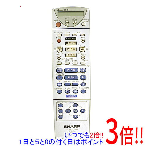 乐天商城 - 【いつでも2倍！1日と5.0のつく日、18日は3倍！】【中古】SHARP製 ビデオ・DVD・CDリモコン GA047WJ