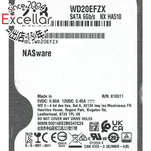 ڤĤǤ2ܡ50ΤĤ3ܡ1183ܡۡšWestern DigitalHDD WD20EFZX 2TB SATA600 5400 0100ְ