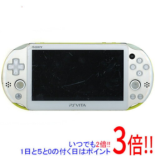 【いつでも2倍！1日と5.0のつく日、18日は3倍！】【中古】PSVita Wi-Fi ライムグリーン/ホワイト PCH-2000 ZA13 本体のみ 本体・液晶画面いたみ