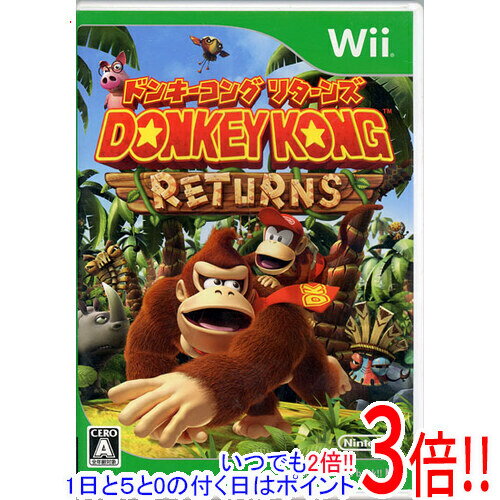 【いつでも2倍！1日と5.0のつく日、18日は3倍！】【中古】ドンキーコング リターンズ Wii 説明書なし・ディスク傷・カバー・ケースいたみ