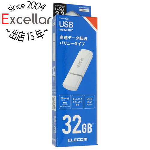 ELECOM キャップ式USB3.2 Gen1メモリ MF-HTU3B032GWH 32GB ホワイト