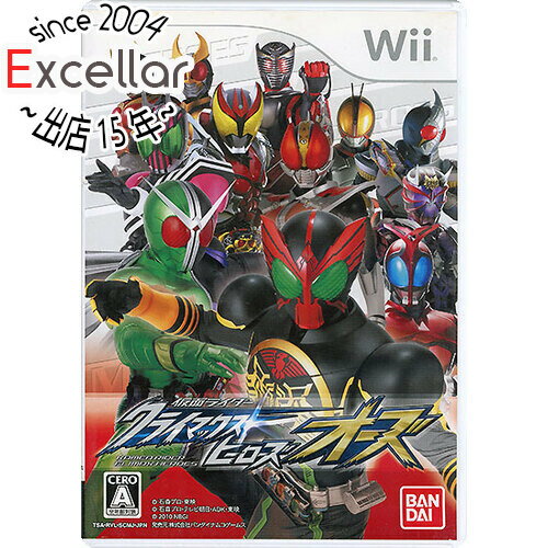 商品名【中古】仮面ライダー クライマックスヒーローズ オーズ Wii商品状態 開封済みの中古品です。☆ケース・説明書付き！※本商品は、製品の性質上、返品はお受けできませんのでご了承ください。 商品情報 最強フォーム集結。最新ライダーオーズ参戦。最強ライダー決定戦、ここに開幕。平成ライダー同士の夢のバトルが実現できるヒーローアクション。前作から登場ライダーは大幅に増加。クウガからWまで最強フォームがプレイアブルキャラとして登場し、さらに最新の「仮面ライダーオーズ」が早くも参戦。●Wii版オリジナル要素も充実。好評の「かんたんモード」も搭載。前作でも好評だった「かんたんモード」を搭載。プレイヤーごとに操作方法を設定できるので、おとなからこどもまでが本気の対戦で盛り上がれる。 ジャンル ヒーローアクション 対応機種 Wii プレイ人数 1〜2人 CERO A (全年齢対象) メーカー バンダイナムコゲームス その他※商品の画像はイメージです。その他たくさんの魅力ある商品を出品しております。ぜひ、見て行ってください。※返品についてはこちらをご覧ください。　