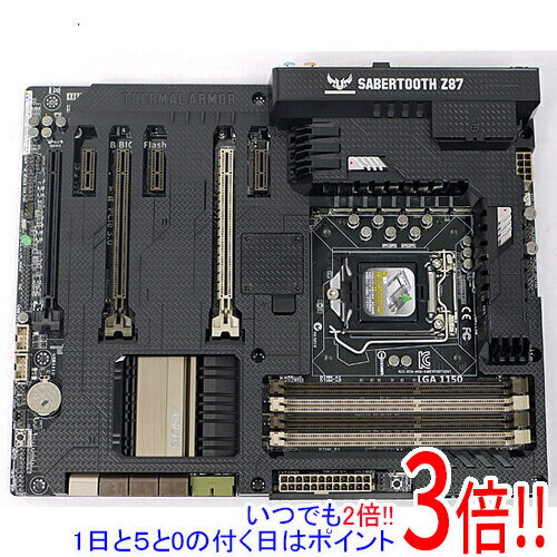 【いつでも2倍！1日と5.0のつく日、18日は3倍！】【中古】ASUS製 ATXマザーボード SABERTOOTH Z87 LGA1150