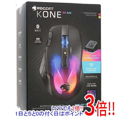 ڤĤǤ2ܡ50ΤĤ3ܡ1183ܡۡڿ(Ȣ֤) ROCCAT ߥ󥰥ޥ Kone XP Air ROC-11-442-01 Ash Black