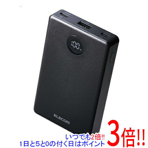 ELECOM 半固体モバイルバッテリー 10000mAh/35W DE-C86-10000BK ブラック