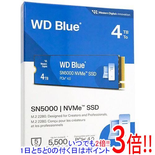 �ڤ��ĤǤ�2�ܡ�1����5.0�ΤĤ�����18����3�ܡ���Western Digital�� WD Blue SN5000 NVMe WDS400T4B0E-EC 4TB