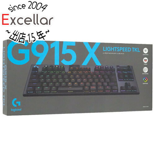 【中古】ロジクール ワイヤレスゲーミングキーボード G915 X LIGHTSPEED TKL G915WLX-TKL-LNBK ブラック 未使用
