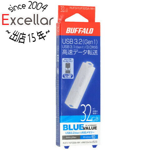 ył2{I5D0̂3{I1183{IzBUFFALO USB3.1(Gen1)/USB3.0Ή USB[ RUF3-YUF32GA-WH 32GB zCg