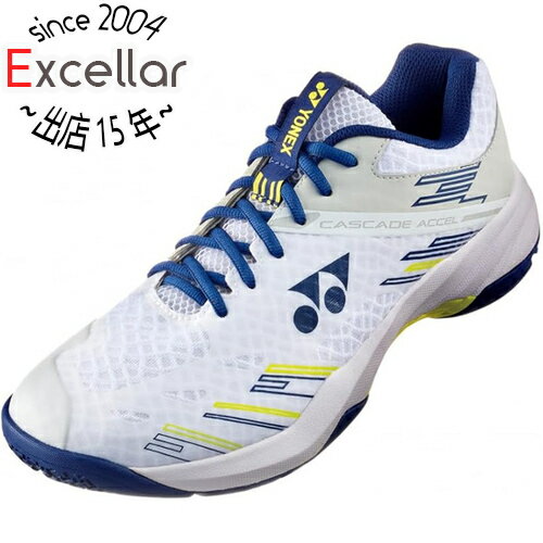 YONEX(ヨネックス) 24.5cm バドミントンシューズ パワークッションカスケードアクセル SHBCA1 ホワイト/ネイビー YONEX(ヨネックス) 24.5cm バドミントンシューズ パワークッションカスケードアクセル SHBCA1 ホワイト/ネイビー
