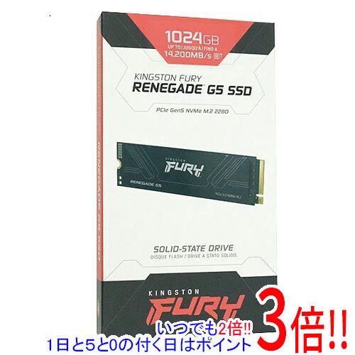 【いつでも2倍！1日と5.0のつく日、18日は3倍！】Kingston SSD FURY Renegade G5 SFYR2S/1T0 1TB