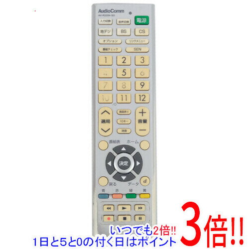 【いつでも2倍！1日と5.0のつく日、18日は3倍！】【中古】オーム電機 AudioComm ソニー ブラビア用 TVリモコン AV-R320N-SO 本体いたみ