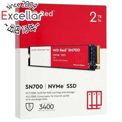 【いつでも2倍！5.0のつく日、18日は3倍！】Western Digital製 SSD WD Red SN700 NVMe WDS200T1R0C 2TB