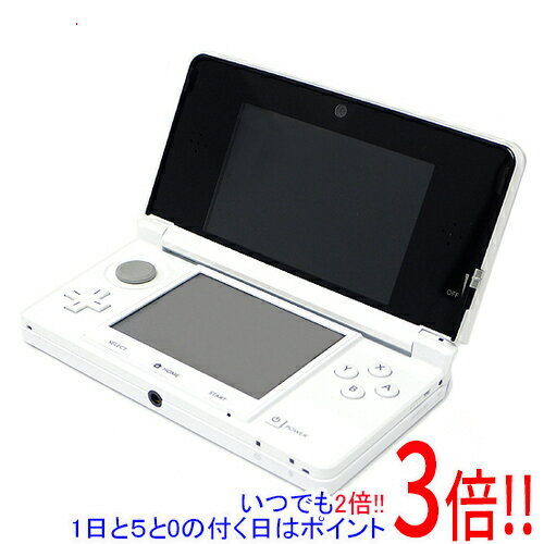 【いつでも2倍！1日と5.0のつく日、18日は3倍！】【中古】任天堂 ニンテンドー3DS アイスホワイト CTR-S-WAAA 本体のみ 液晶画面いたみ