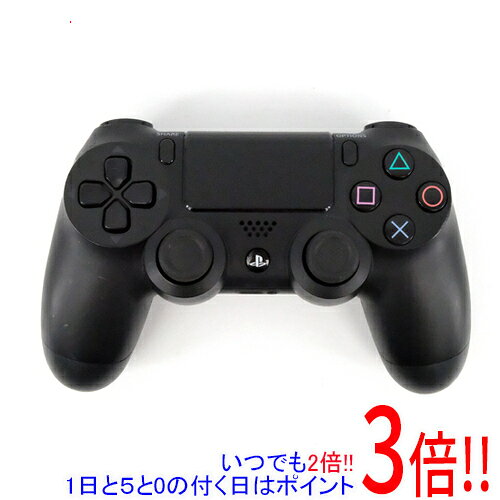 【中古】SONY ワイヤレスコントローラー DUALSHOCK4 ジェット・ブラック CUH-ZCT2J 本体のみ 本体いたみ
