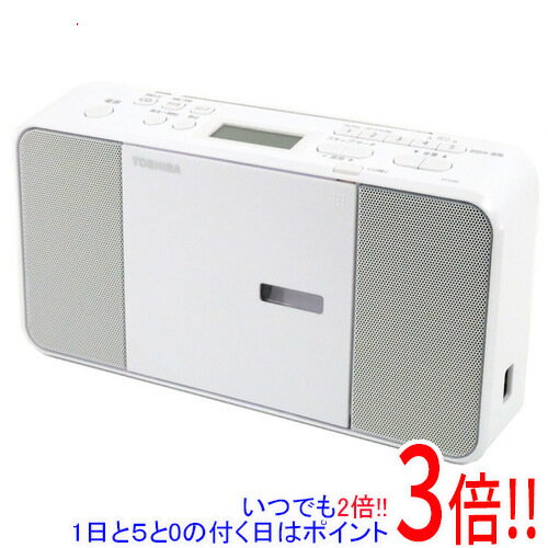 【いつでも2倍！5．0のつく日は3倍！1日も18日も3倍！】【新品訳あり(箱きず・やぶれ)】 TOSHIBA CDラジオ TY-C250(W) ホワイト