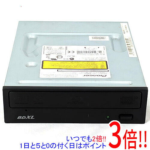 商品名【中古】PIONEER 内蔵型ブルーレイドライブ BDR-208MBK商品状態動作確認済みの中古品です。※中古品のため、使用感や傷、汚れ等がある場合がございます。型番BDR-208MBK バルク [ブラック]仕様[基本スペック]設置方式 内蔵接続インターフェース SATAキャッシュ 4MB[再生可能メディア]BD-R ○BD-RE ○BD-R XL ○BD-RE XL ○DVD-R ○DVD-RW ○DVD-R DL ○DVD+R ○DVD+RW ○DVD+R DL ○DVD-RAM ○[記録可能メディア]BD-R ○BD-RE ○BD-R XL ○BD-RE XL ○DVD-R ○DVD-R DL ○DVD+R ○DVD+R DL ○DVD-RW ○DVD+RW ○DVD-RAM ○[サイズ・重量]重さ 740 g幅x高さx奥行 148x42.3x180 mm付属品※付属品なし。本体のみとなります。ご確認のうえご検討ください。その他※掲載画像は代表画像です。実際の商品と細部が異なる場合がございますので、商品状態につきましては表記の内容をご確認ください。※返品についてはこちらをご覧ください。　