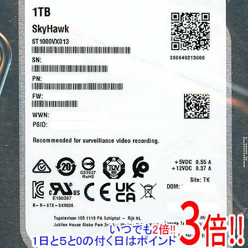 SEAGATE製HDD ST1000VX013 1TB SATA600