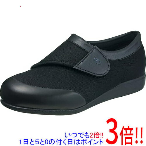 【いつでも2倍！1日と5.0のつく日、18日は3倍！】ASAHI アサヒシューズ 24.5cm レディース 快歩主義 リハビリ 介護シューズ KS22183 KHS L049 BK ブラック