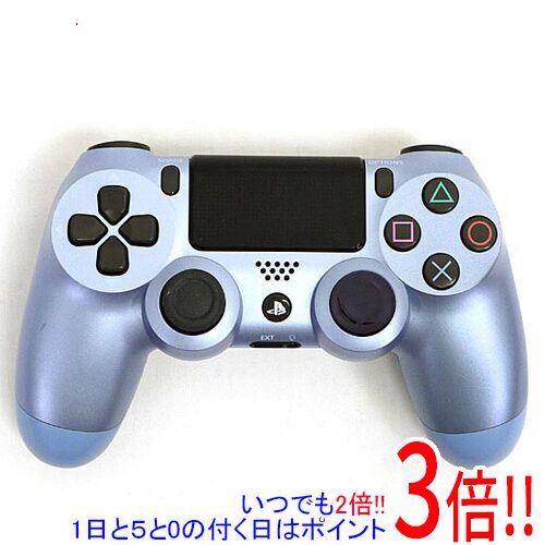 【中古】SONY ワイヤレスコントローラー DUALSHOCK 4 チタン・ブルー CUH-ZCT2J28 本体のみ 本体いたみ