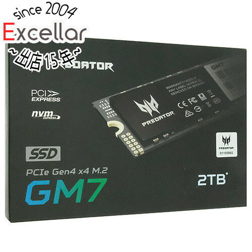 【いつでも2倍!5.0のつく日、18日は3倍!】Acer M.2 SSD Predator GM7 2TB 【いつでも2倍!5.0のつく日、18日は3倍!】Acer M.2 SSD Predator GM7 2TB